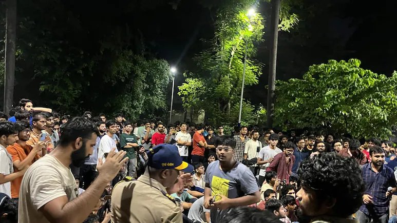More than 400 students staged a protest inside the IIT Bombay campus over Wakode's death
