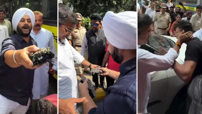 with smiles and a customary handshake between the Minister and the AAP MLA — Things began