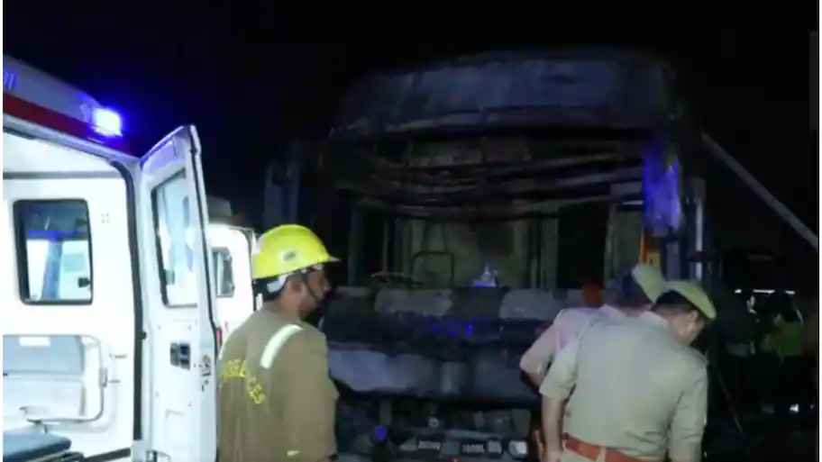 Nine people, including a woman, were charred to death after a massive fire broke out