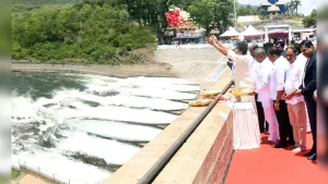 Dressed in a traditional veshti and shirt, Tamil Nadu Chief Minister Joseph Vijay on Tuesday