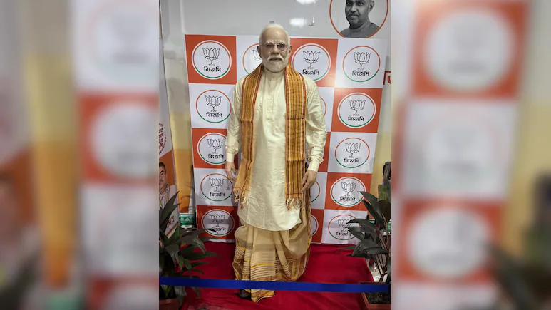 PM Modi's Wax Statue Unveiled At BJP Bengal Headquarters On His Birthday