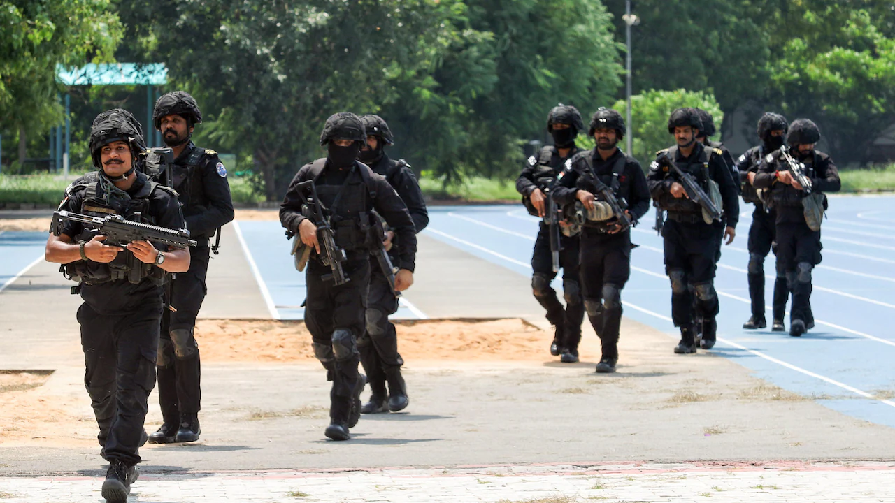 4,800 Traffic Personnel Deployed A view of a Delhi police vehicle during a security mock drill