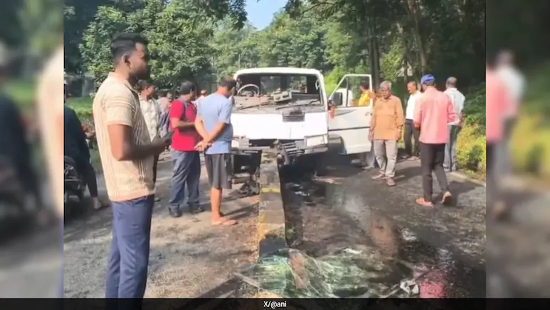 Twelve students were injured after a school van hit a road divider in Jharkhand's East