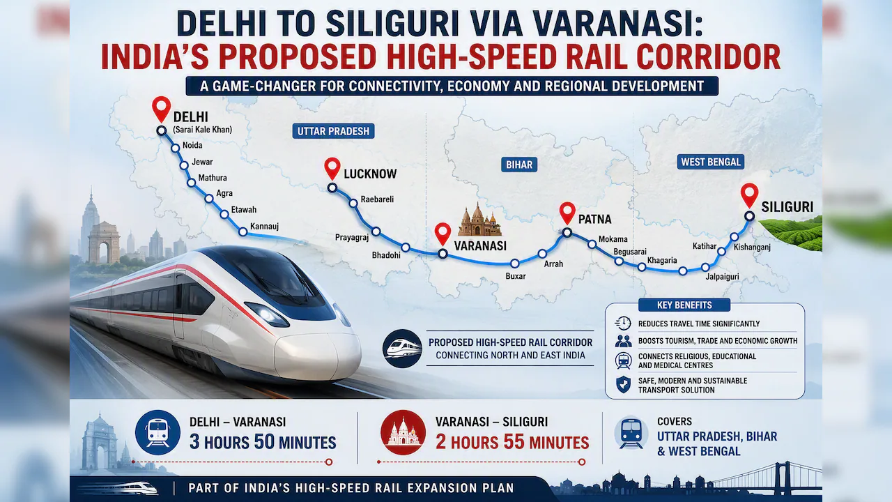 India's High-Speed Rail Blueprint Takes Shape — Delhi To Varanasi In Under 4 Hours