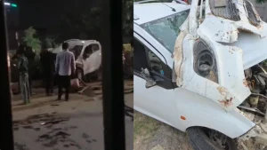 Three labourers were killed, while one was seriously injured after a speeding car went out