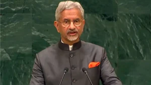 Jaishankar emphasized the need for peace and highlighted India's commitment to combating