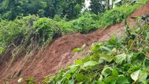 Three members of a family died in Guwahati's Noonmati area on Tuesday morning after a landslide