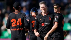 From there, however, Bas de Leede and Tim David took complete control of the innings