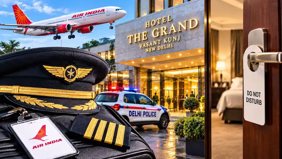 Air India captain Sunny Asaldekar was found dead inside his room at Hotel The Grand in Vasant