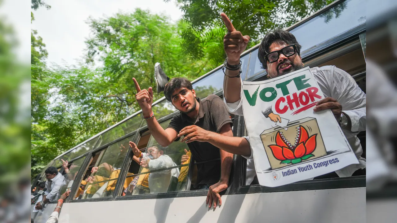 Water Cannons Used, Gaurav Gogoi Detained As Congress Holds Protests Against Gyanesh Kumar