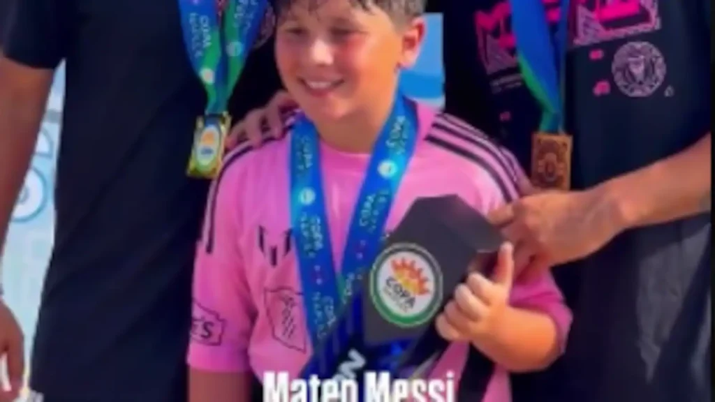 Lionel Messi's son, Mateo, achieved further success in his budding football career by leading