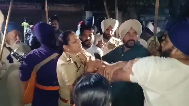 Nihang Group Assaults Woman Cop In Amritsar As She Saves Man From Them