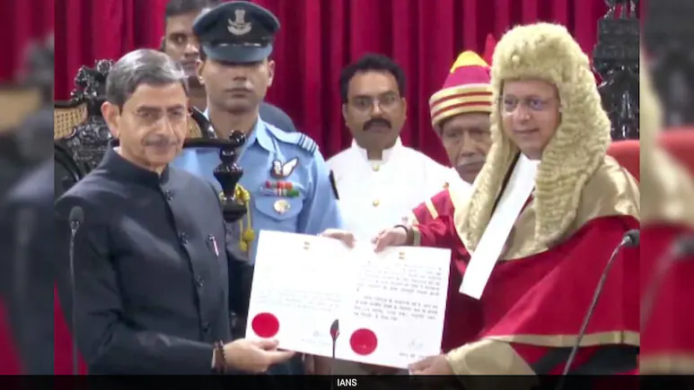 Justice Ravindra Vithalrao Ghuge took the oath as the 45th Chief Justice of the Calcutta High