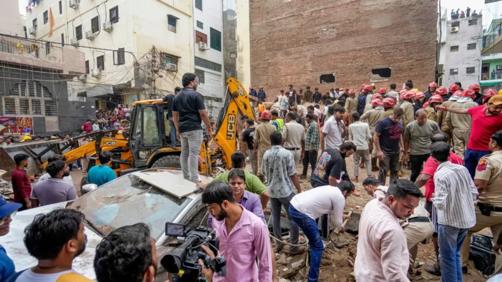 Many students trapped inside the collapsed six-storey building in Delhi's Satya Niketan have
