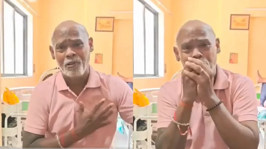 An emotional video of former India batter Vinod Kambli has gone viral on social media