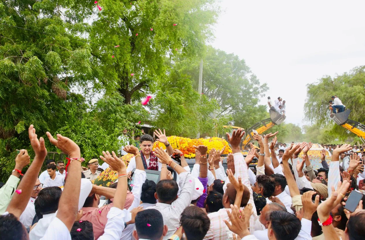 Sachin Pilot addressed a rally in Dhorimanna Traditionally, this agrarian community voted