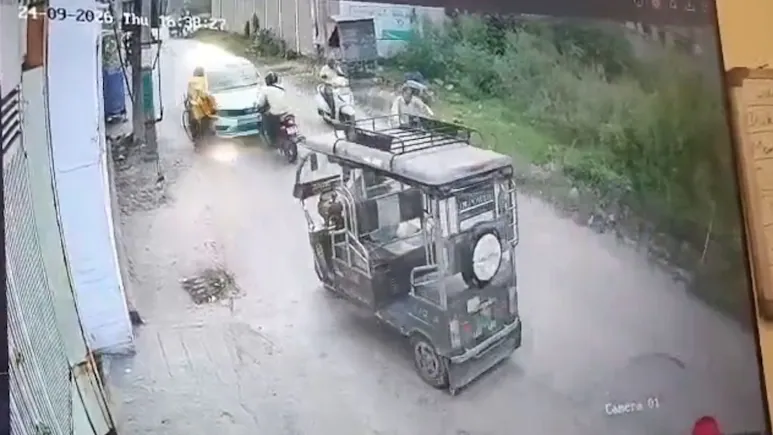 On Camera, Speeding Car Rams 6 Vehicles In Punjab, Biker Flung Into Air