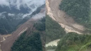 Ground assessments by police personnel at Chungthang and Theng have found the Teesta flow to be