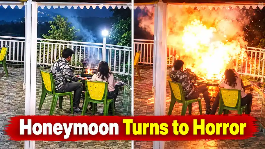 Tragedy befell a young couple honeymooning in the mountains of West Bengal's Kalimpong district