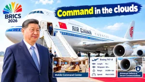 Chinese President Xi Jinping travels internationally aboard a heavily modified Boeing 747-8