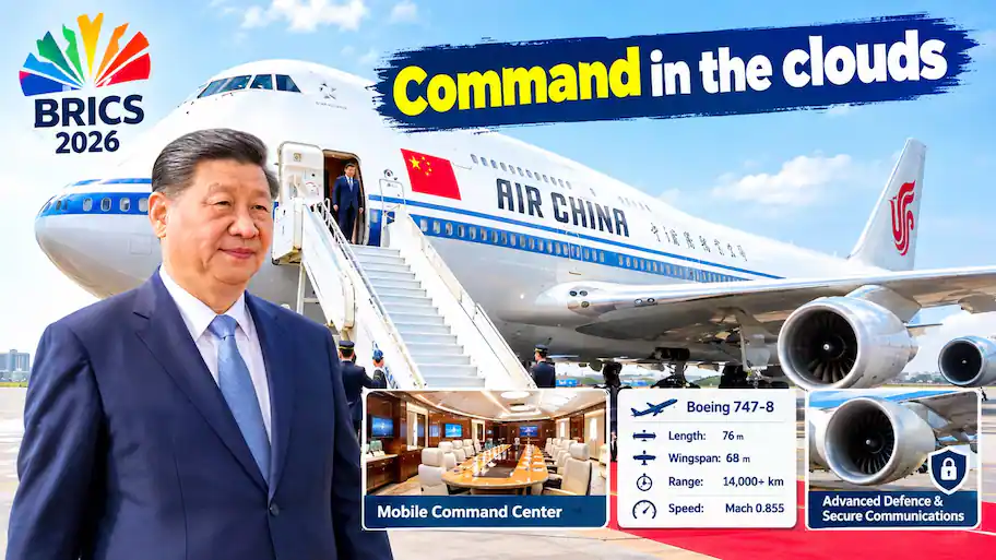 Chinese President Xi Jinping travels internationally aboard a heavily modified Boeing 747-8