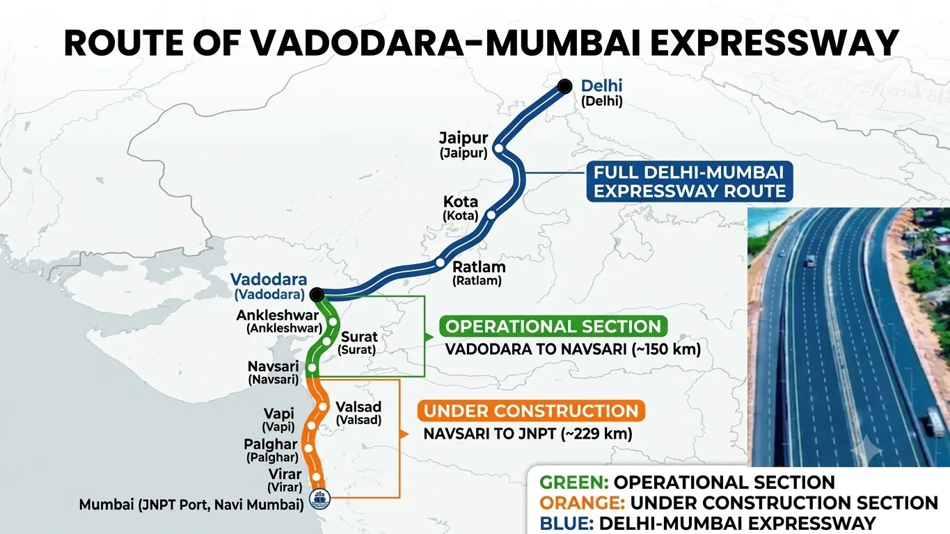 With Prime Minister Narendra Modi inaugurating two sections of the Vadodara-Mumbai Expressway