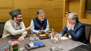 Mirwaiz met Pezeshkian during the Iranian president’s visit to the national capital