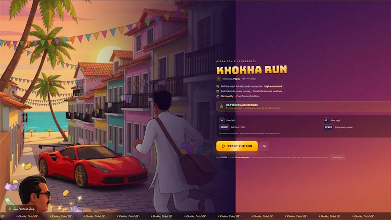 Ahead of the Congress' Goy Rakhonn Yatra, a new online game called Khokha Run has brought