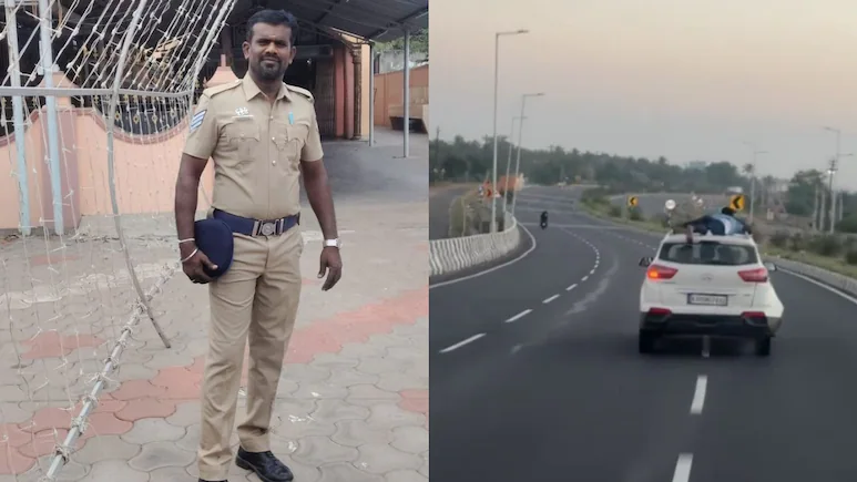 In Dramatic Chase, Tamil Nadu Cop Travels 40 kms On Smugglers' Car Roof