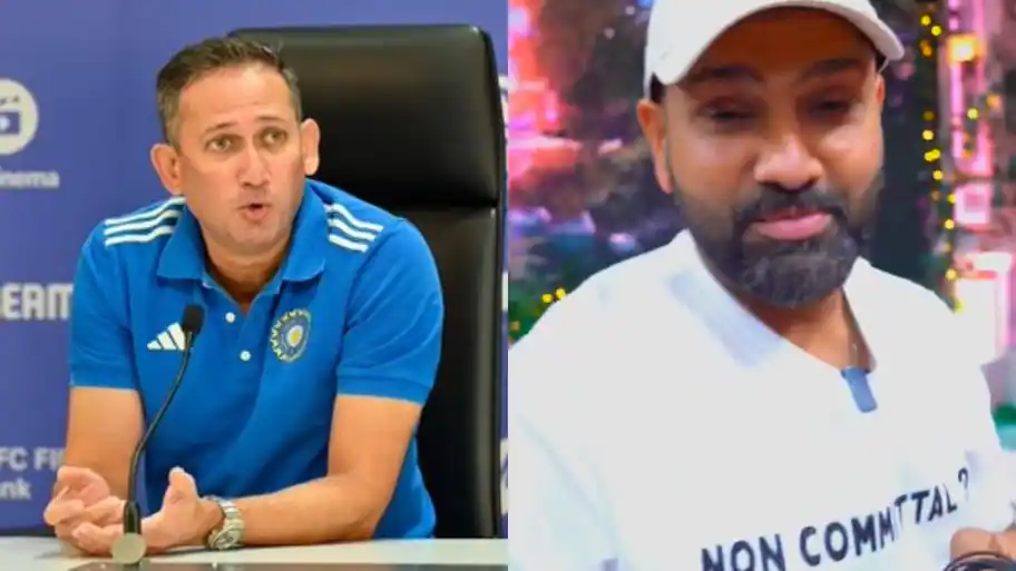 Rohit Sharma takes a dig at Agarkar amidst rumours? 'NON COMMITTAL?' T-Shirt goes viral
