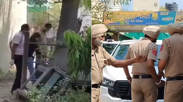 Two cars were damaged in a blast inside a police station in Punjab's Fazilka district early