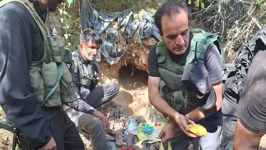 Security forces bust terror hideout in NagdaNar forest, Handwara; huge cache of arms and ammunition