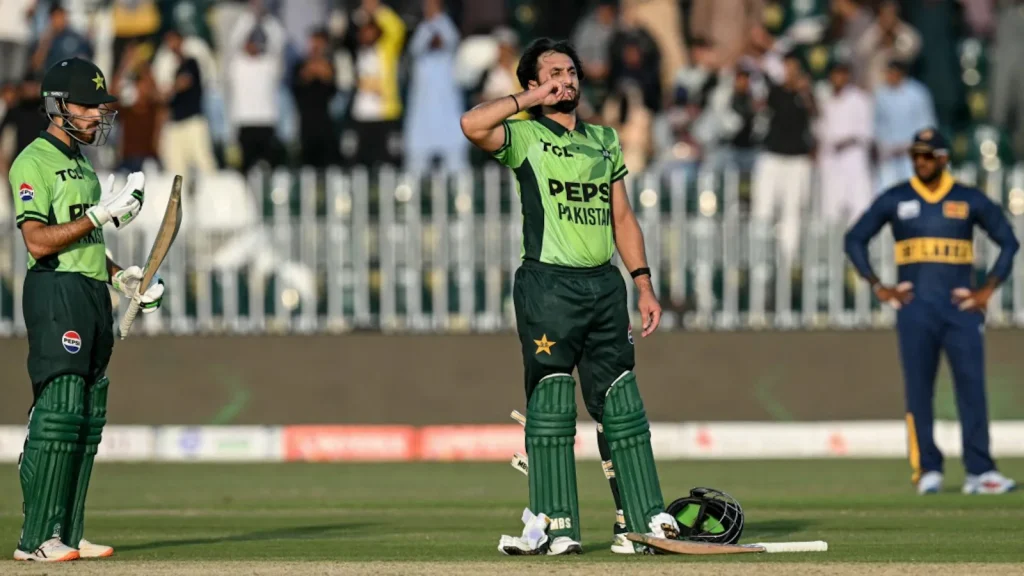 Salman Agha marked his return to international cricket with a century as Pakistan beat Sri