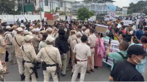 Congress MP's Supporters March In Manipur Over Sexual Harassment At JNU