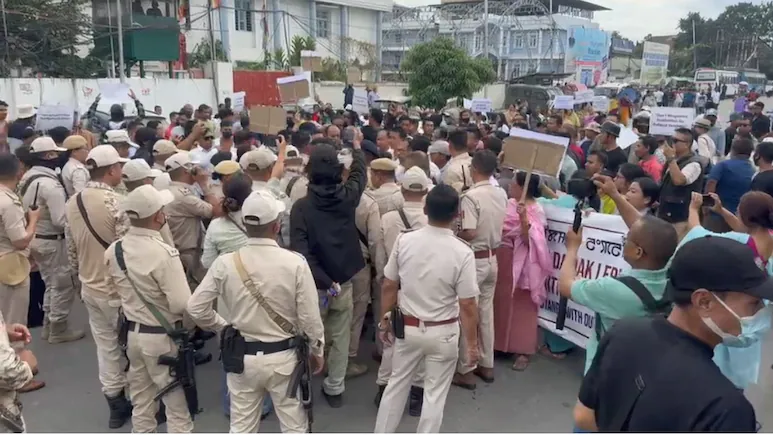 Congress MP's Supporters March In Manipur Over Sexual Harassment At JNU
