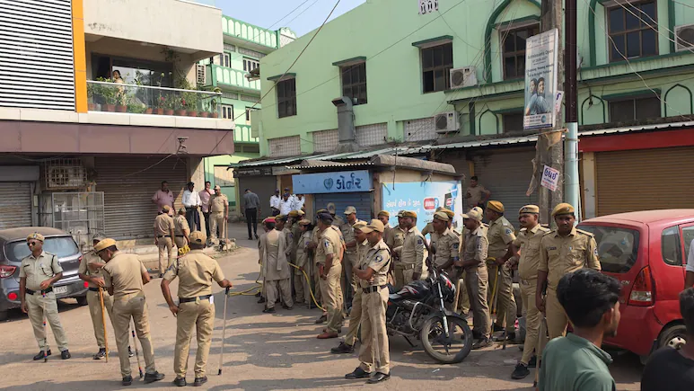 Tension erupted in Songadh town in Gujarat's Tapi district following an allegedly objectionable