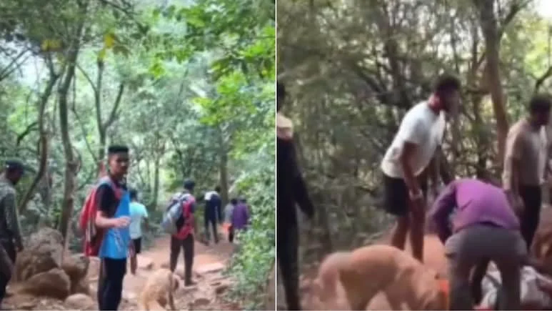 When local residents and rescue teams reached the spot and began carrying Jignesh's body down