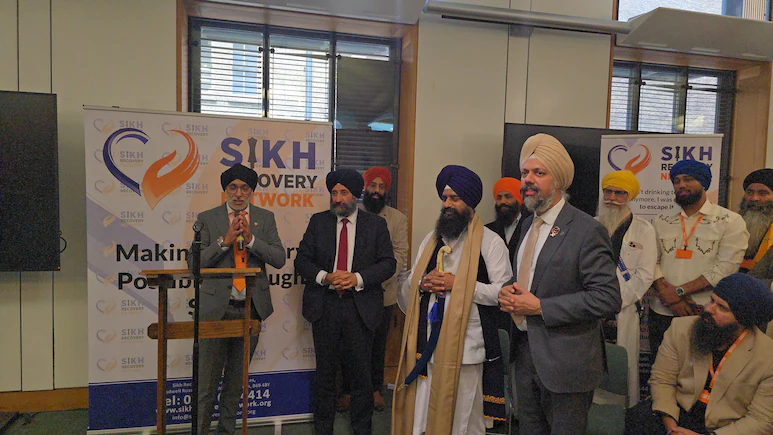 Addressing the 10th anniversary event of the UK-based Sikh Recovery Network at the UK