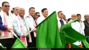 Union Minister of Ports, Shipping and Waterways Sarbananda Sonowal flagged off the vessel DLB