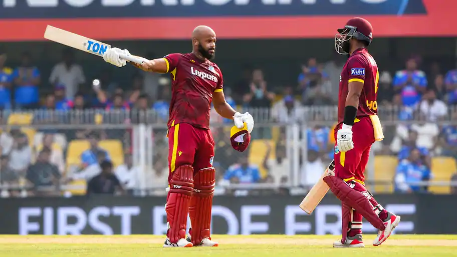 Campbell brought up his fifty in 29 balls, the fastest for West Indies against India in ODIs