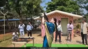 She is IPS officer Ankita Sharma, known as "Lady Singham", who was seen firing an AK-47