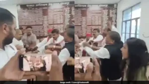 Ex-UP District Chief Slapped Amid Chaos At Samajwadi Party Meet Over Seating