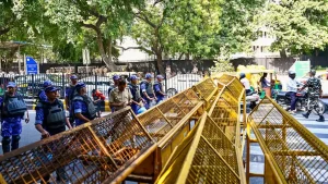 Delhi Police has identified a sensitive zone spanning around 1.5 km, covering Jantar Mantar