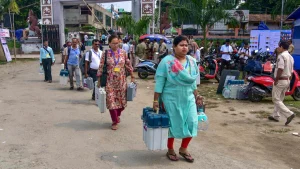Assam's Nagaon Lok Sabha by-election being held today is going to be a crucial poll battle