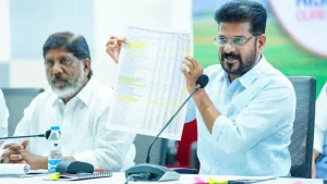 Revanth Reddy said farmers had already avoided paddy cultivation on more than 13 lakh acres