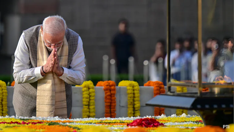 Prime Minister Narendra Modi on Friday paid homage to Mahatma Gandhi on his birth anniversary