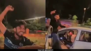 Two Men Seen Hanging Out Of Moving Car In Jhansi, Arrested
