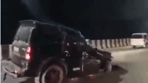 A speeding SUV, a trail of sparks and a harrowing 40-kilometre pursuit turned a night
