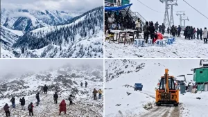Fresh snowfall on Wednesday covered the higher reaches of Kashmir, including parts of Gulmarg