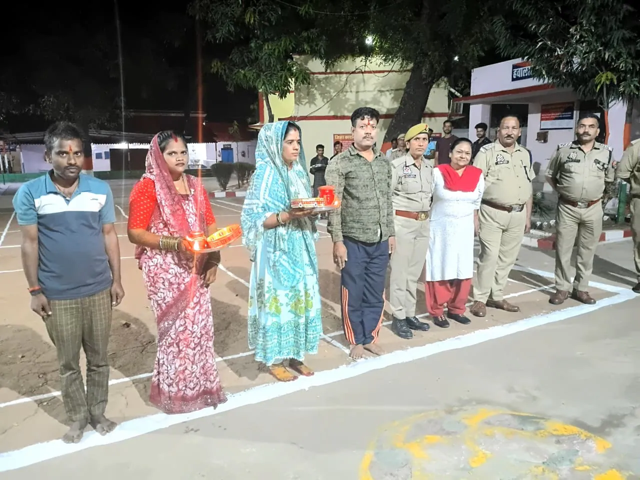 Five women prisoners at Lalitpur District Jail observed Karwa Chauth with traditional rituals